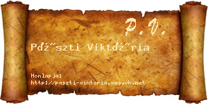 Pászti Viktória névjegykártya